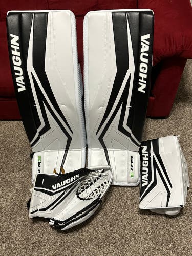 Vaughn SLR3 Pro Goalie Glove, Blocker, and Pads 33+2