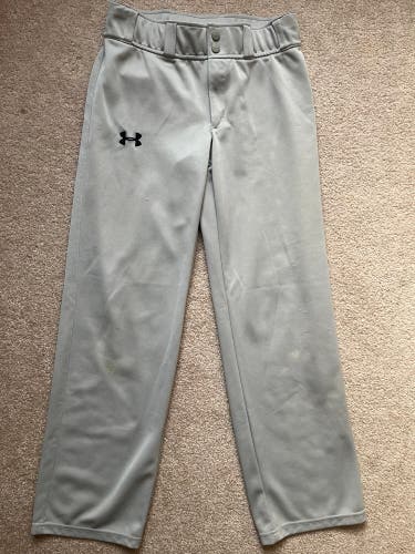 Under Armour Baseball Pants, Gray, Youth L