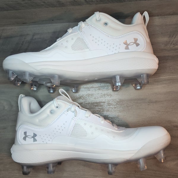 Under Armour Men's Yard Low MT Baseball Cleats - White, 10