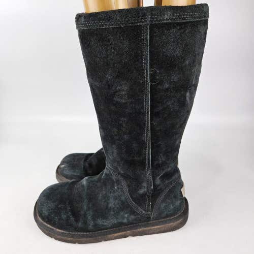 UGG Australia Kenly 1890 Women's Boot Size 7 Black Side Zip Shearling Lined Tall