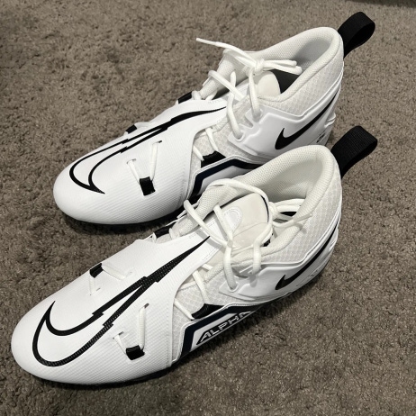 NEW Nike Alpha Menace Pro 3 White Navy Football Cleats CT6649-108 Size 15