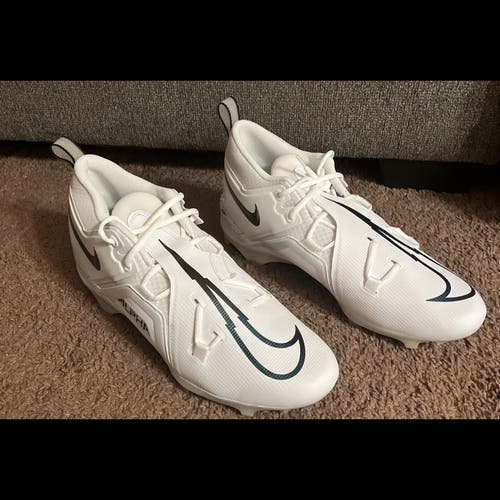 NEW Nike Alpha Menace Pro 3 Football Cleats White Gold CT6649-105 Size 15
