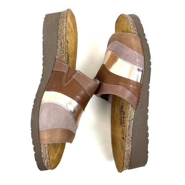 EARTH Women's Freesia Negative Heel Leather Comfort Sandals Flip Flops Size  10 B