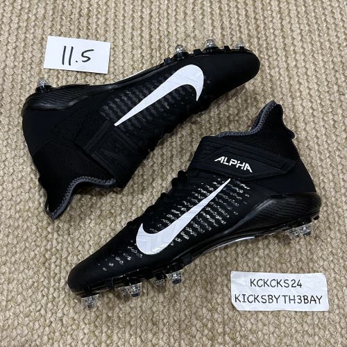 Nike Alpha Menace Pro 2 D Football Cleats Black CK4277-001 Mens Size 11.5