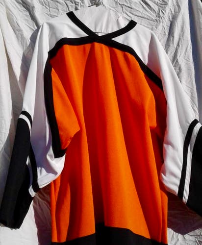 1990s Philadelphia Flyers NHL Jersey Orange No logo Men's XL Reinforced Elbows AK