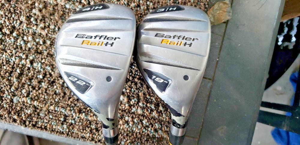 LADIES SET OF 2 COBRA BAFFLER RAIL H 3 AND 4 HYBRID GOLF CLUBS WITH PAINT LOSS