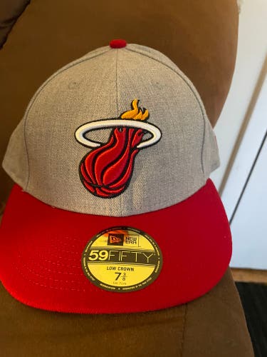 Miami Heat New Era NBA Low Profile Fitted Hat 7 3/8
