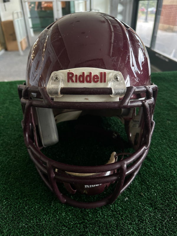 riddell matte white with black mask blank speed mini helmet