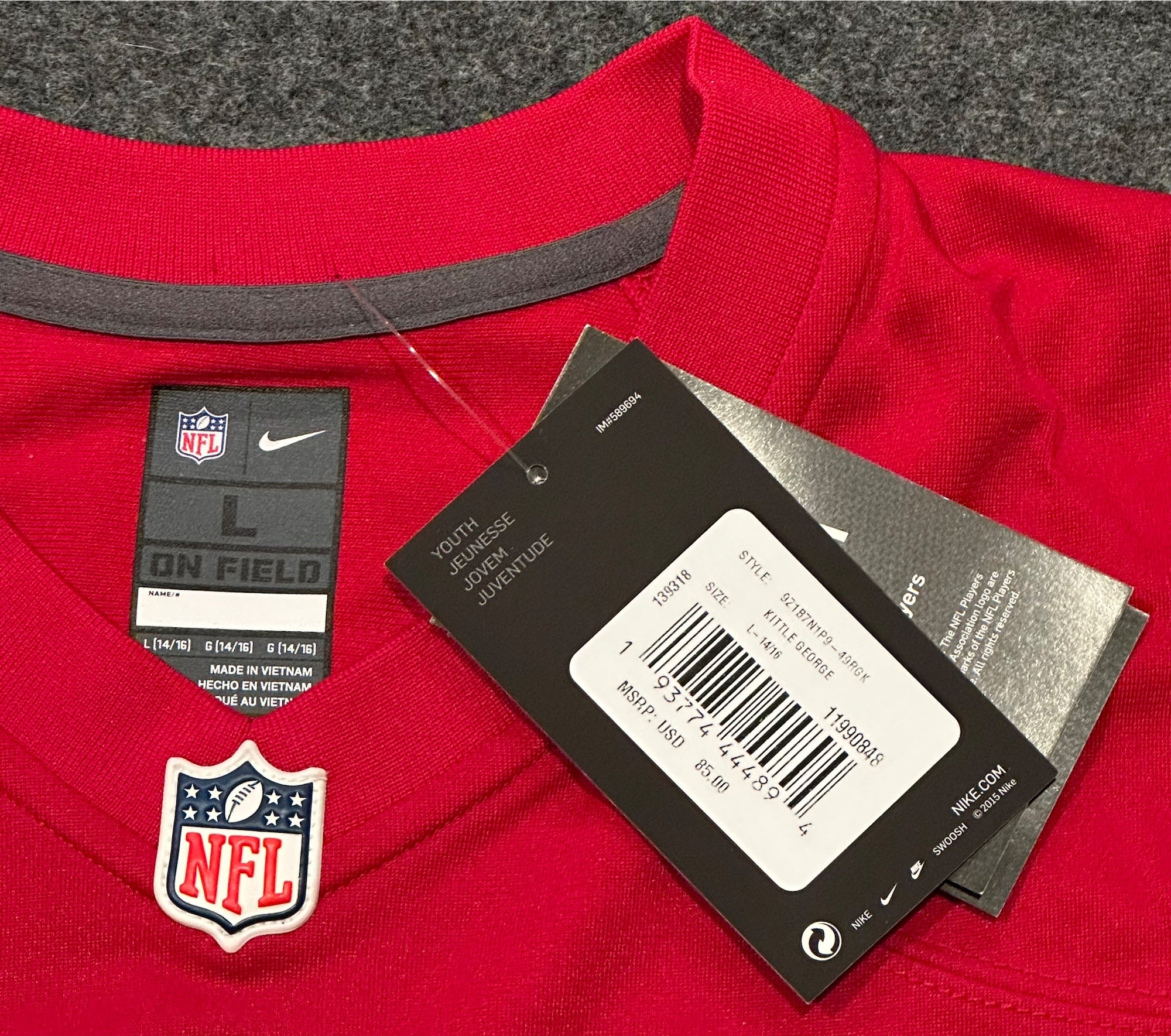 Nike George Kittle Red San Francisco 49ers Game Jersey