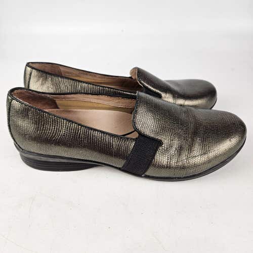 DANSKO Addy Metallic Lizard Gold Leather Loafer Women's Shoe Size: 40 / 9.5