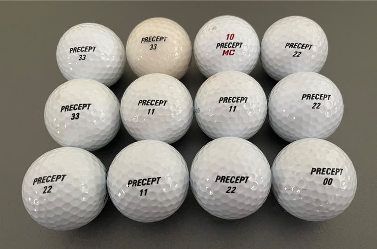 (12) Precept Laddie X golf balls used/recycled Lady IQ Bridgestone Dozen lot d2