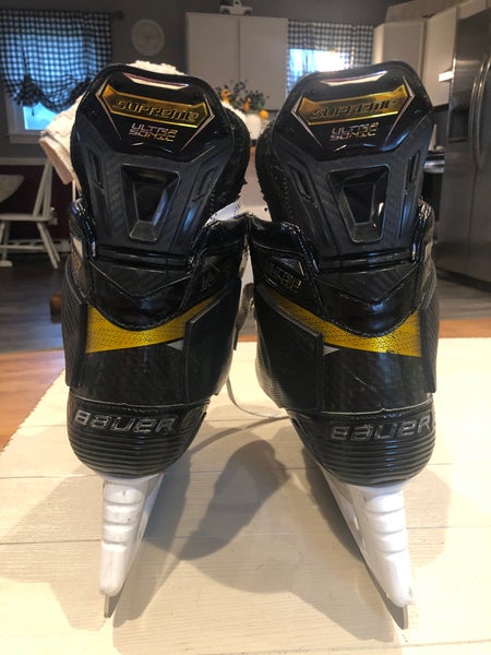 Senior Used Bauer Supreme UltraSonic Hockey Skates Regular Width Pro Stock Size 9.5