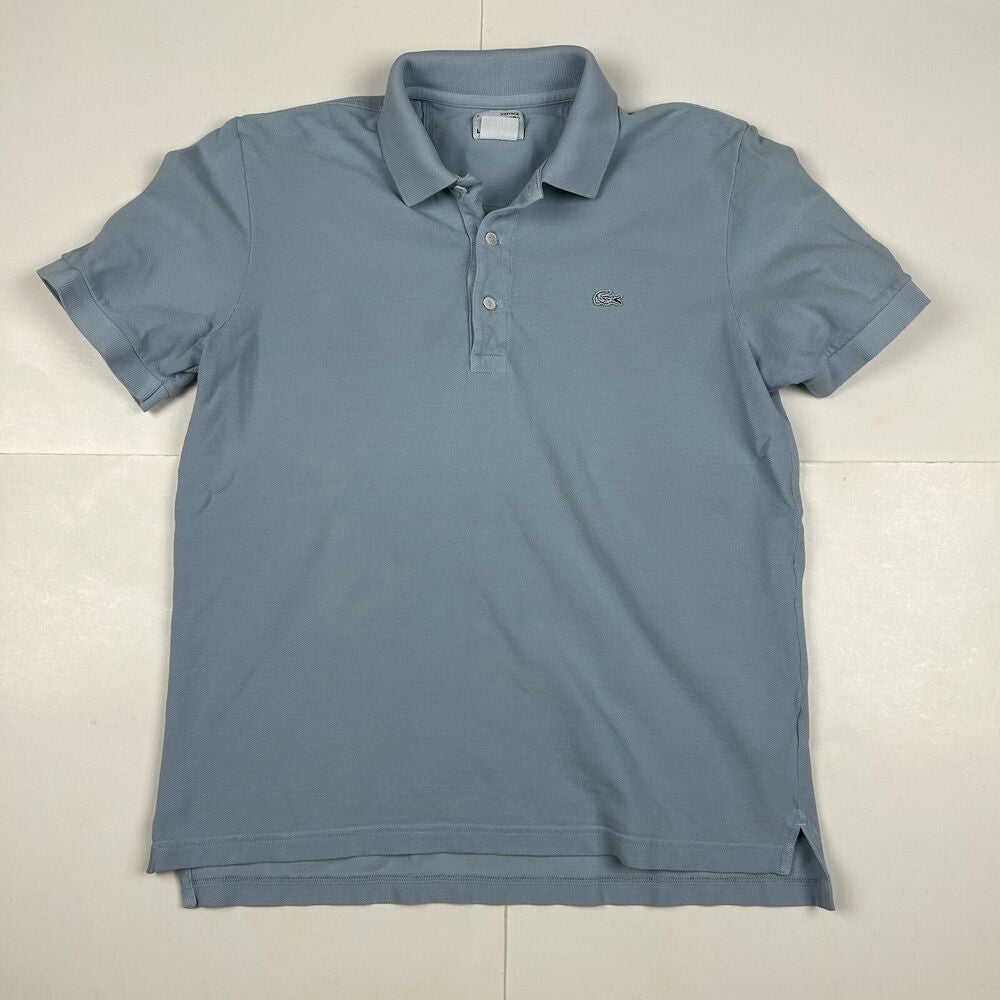 Lacoste Live Polo Shirt M Men Sz 5 Blue Cotton Made Peru LNWOT YGI B3-240