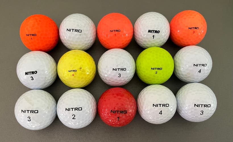 (15) NITRO golf balls Ultimate distance / pulsar / crossfire / maximum (lotF2)