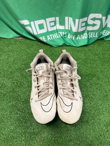 White Adult Used Nike Huarache Lacrosse Cleat - Men's 7.0 (W 8.0)