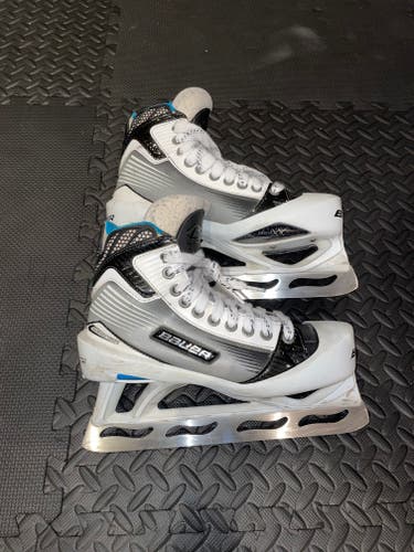 Senior Used Bauer Reactor 6000 Hockey Goalie Skates Regular Width Size 7.5