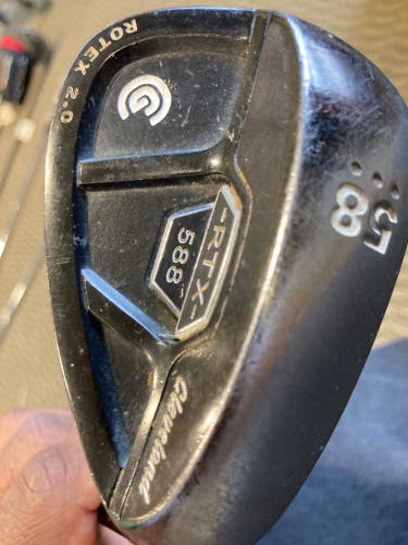 Used Men's Cleveland 588 RTX Black Pearl Right Wedge 58