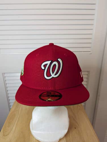 NWS Washington Nationals Citrus Pop 2019 World Series Side Patch 59fifty 7 1/2