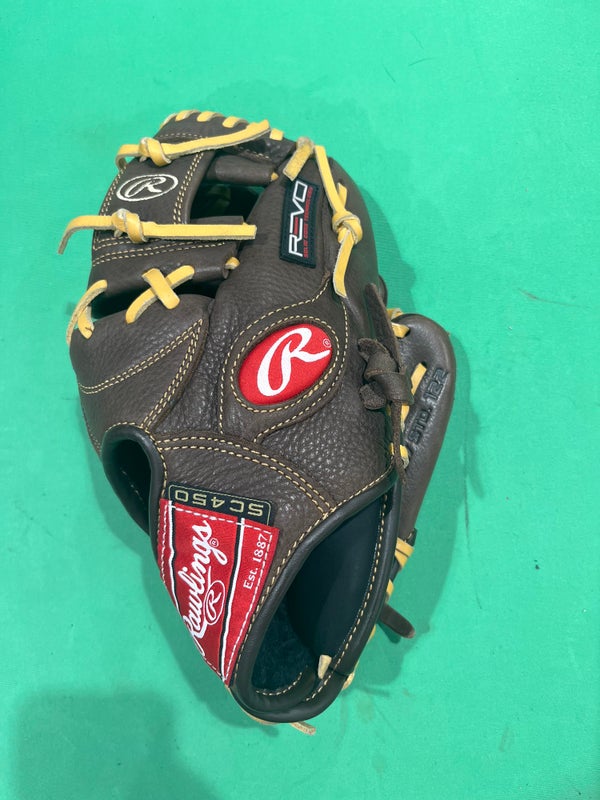Used Rawlings Revo Right Hand Throw Outfield Baseball Glove 11.25"