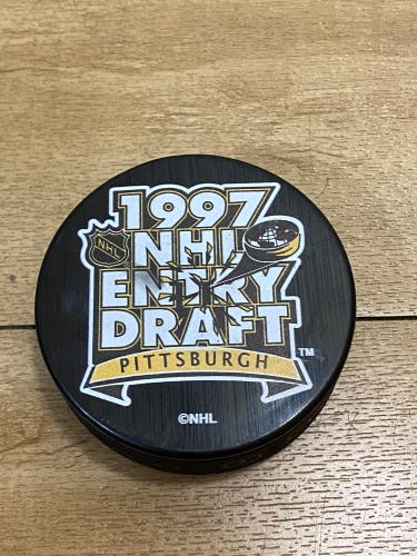 1997 NHL Entry Draft Pittsburgh Hockey Puck New