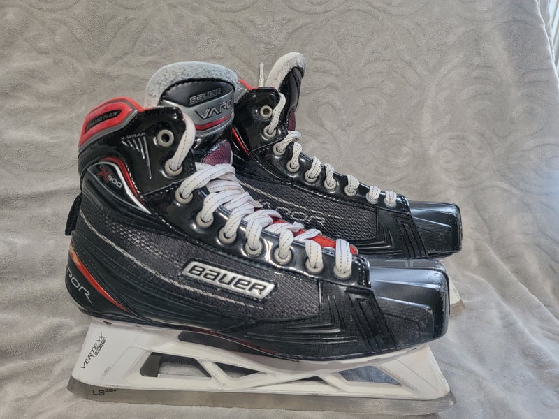Senior Used Bauer X900 Hockey Goalie Skates Regular Width Size 9.5