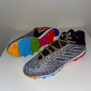 RARE Adidas Freak Mid MD Football Cleats Black Multi Color US Mens 13 EF8712