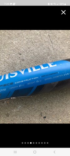 Used USSSA Certified 2015 Louisville Slugger Composite Catalyst Bat (-12) 15 oz 27"