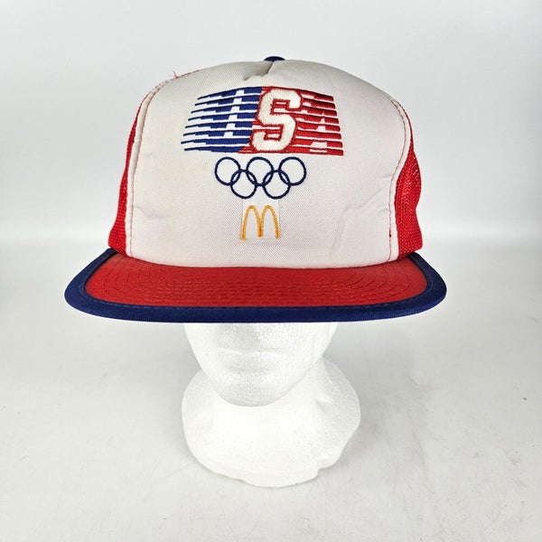 Vintage 1996 Olympics Logo Athletic Splash Snapback Hat USA Games