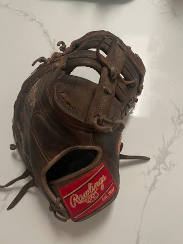 Used Right Hand Throw Rawlings First Base Heart of the Hide Baseball Glove 12.5"
