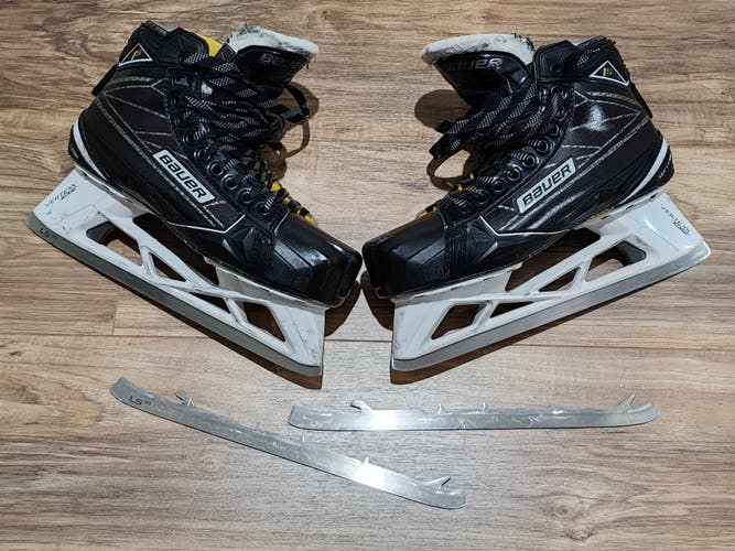 Senior Used Bauer Supreme 1S Goalie Skates Size 7.5