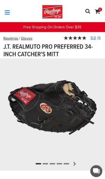 Rawlings JT Realmuto 34 Pro Preferred Catchers Mitt