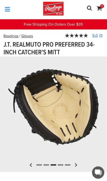 Rawlings JT Realmuto 34 Pro Preferred Catchers Mitt