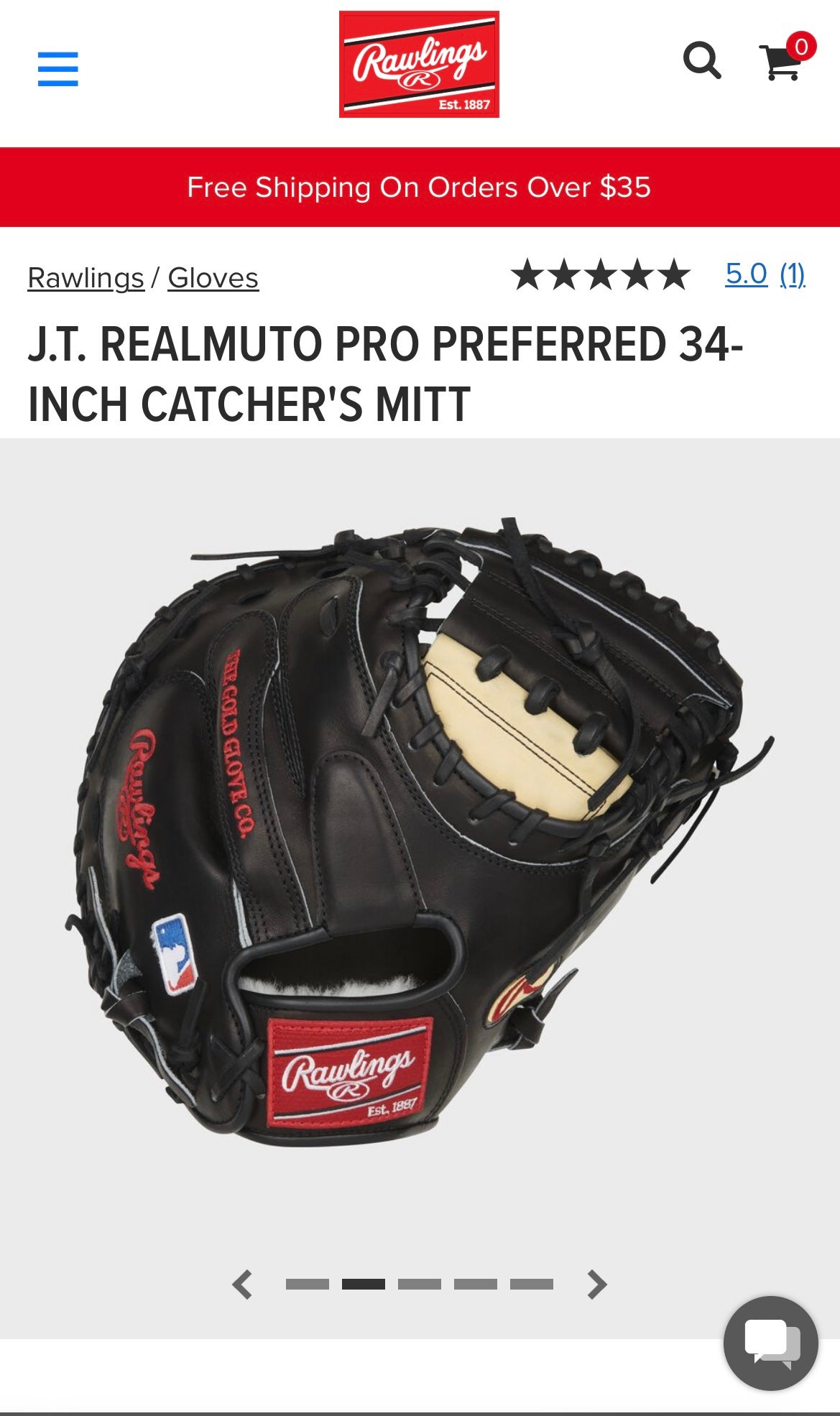 Rawlings JT Realmuto Catcher's 34 Pro Preferred Baseball Glove