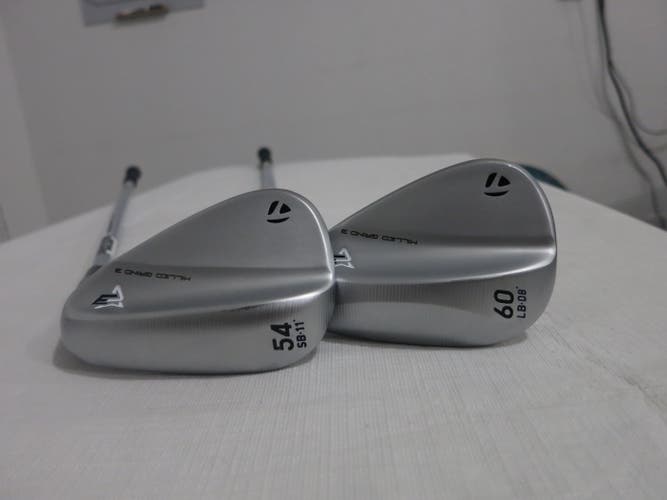 TaylorMade Milled Grind 3 Chrome Wedge Set - 54* - 60*- PX 6.0 Stiff Steel - NEW