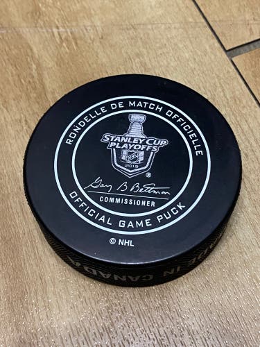 Dallas Stars NHL 2019 Stanley Cup Playoffs Game Used Hockey Puck