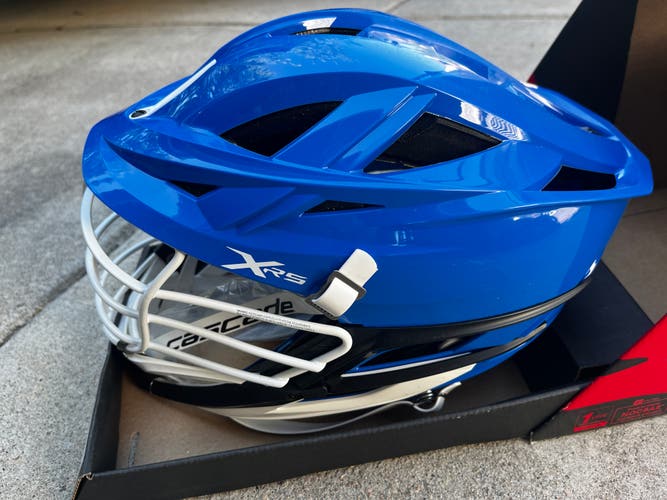New Cascade Xrs Helmet Blue, White Custom