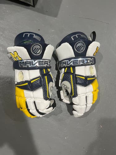 Team issued MICHIGAN lacrosse Maverik M3 Lacrosse Gloves 13"