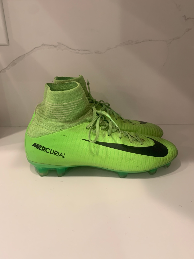 Green Used Size 4.0 (Women's 5.0) Nike Mercurial Vapor Cleats