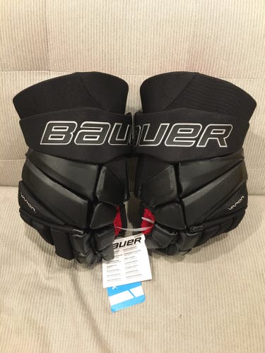 New! Bauer Vapor 3X Hockey Gloves Black Senior Size 13”