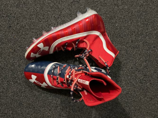 Men's Used Size 11.5 (Women's 12.5) Molded Cleats Under Armour High Top