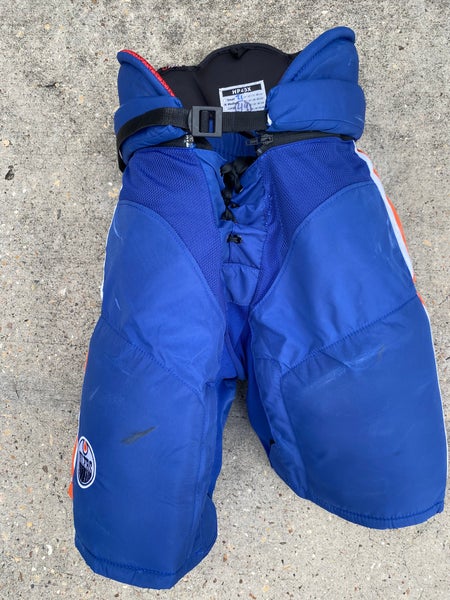 CCM HP45X Pro Stock Hockey Pants Royal Blue Oilers Medium 4323