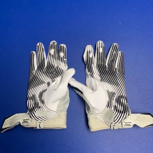 Used White Adult Large Adizero 9.0 Receiver Gloves