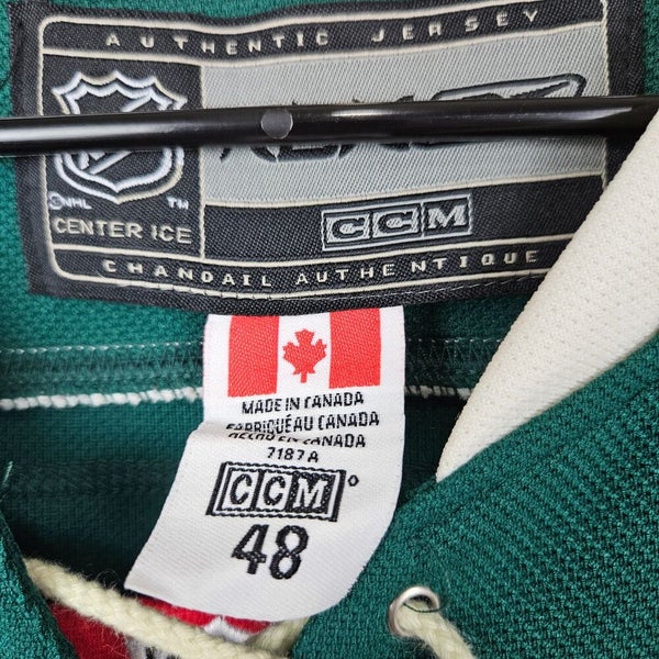 CCM Authentic Center Ice Anaheim Ducks NHL Hockey Fight Strap Jersey Size 48