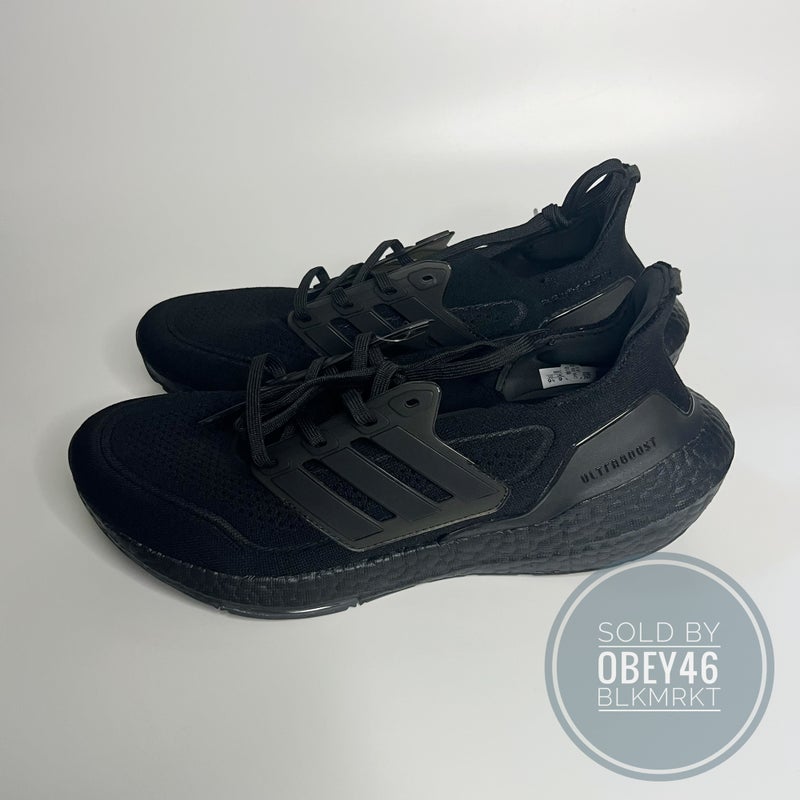Adidas Ultraboost 2021 Triple Black FY0306 Running Shoes  9.5