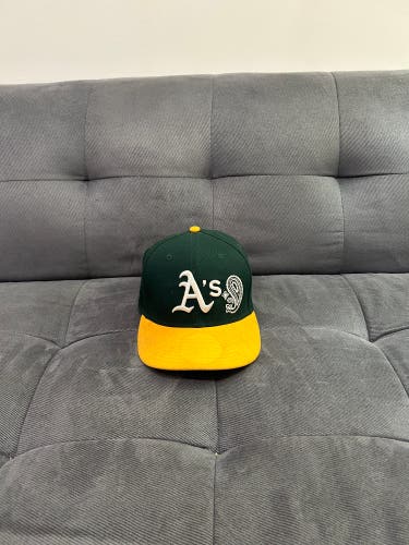 Green Used 7 1/8 New Era Oakland A’s Bandanna Brim Hat