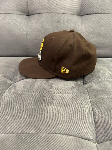 Brown used 7 1/4 New Era San Diego Padres Hat with Coustom Mickey Mouse Hands