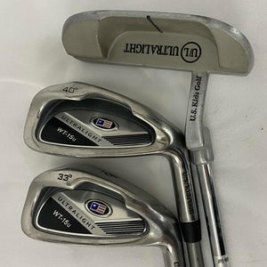 USKG RH US Kids Junior Golf 3 Clubs Ultralight WT-15u 8,6 Irons & Putter UL57