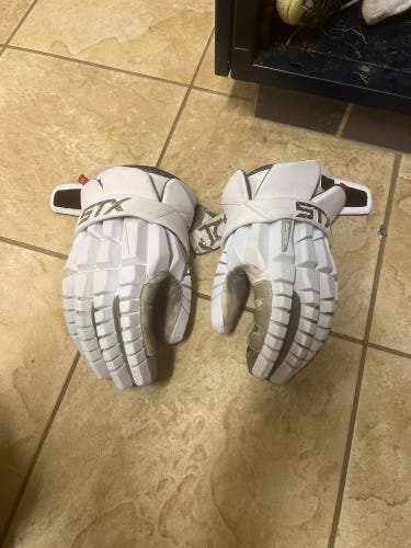 Used Player's STX Large Surgeon RZR Lacrosse Gloves