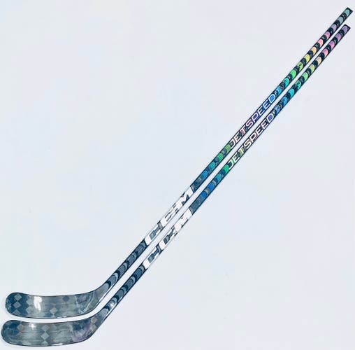 New 2 Pack Custom Silver CCM Jetspeed FT5 Pro-RH-P90M (Gloss Finish)-75 Flex-Grip