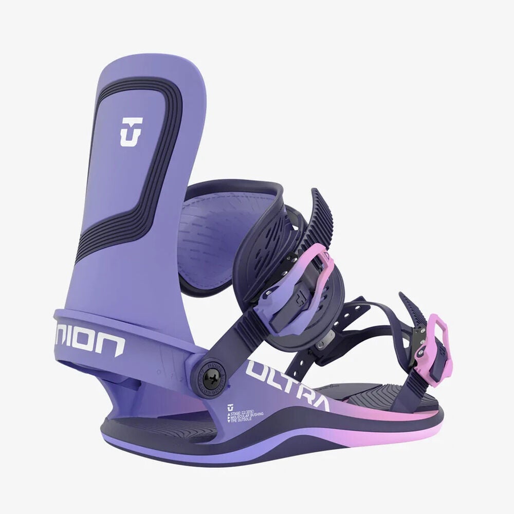 UNION 23 ULTRA WOMEN'S SNOWBOARD BINDINGS, MEDIUM, VIOLET, NEW